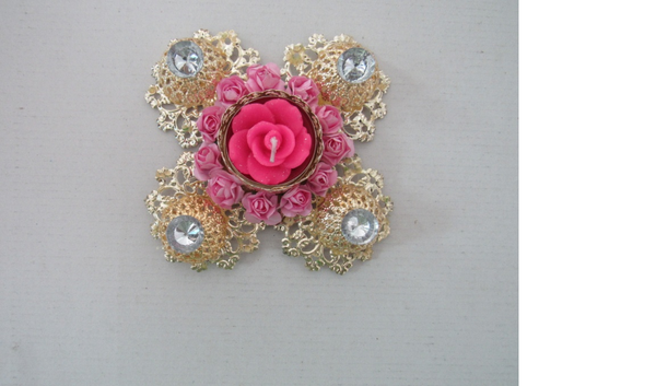 Copy of 4 Golden PC Art Flower T Light